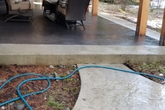 Pressure washing porch